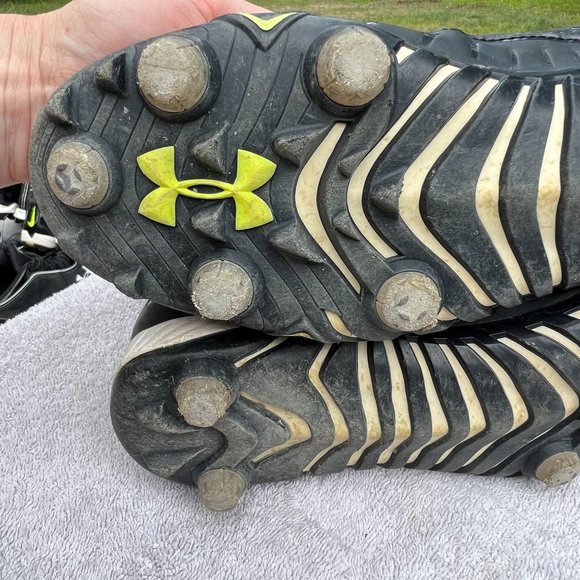 Under Armour Clutch Fit Mens 11.5 Triple Black Football‎ Cleats 1258022-001 - Picture 7 of 12
